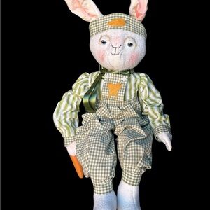 JOE SPENCER BY GALLERIE II-GATHERED TRADITIONS -RABBIT ART DOLL-EASTER -29”H NWT